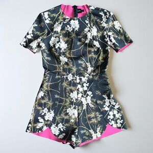 ASOS Floral Scuba Playsuit